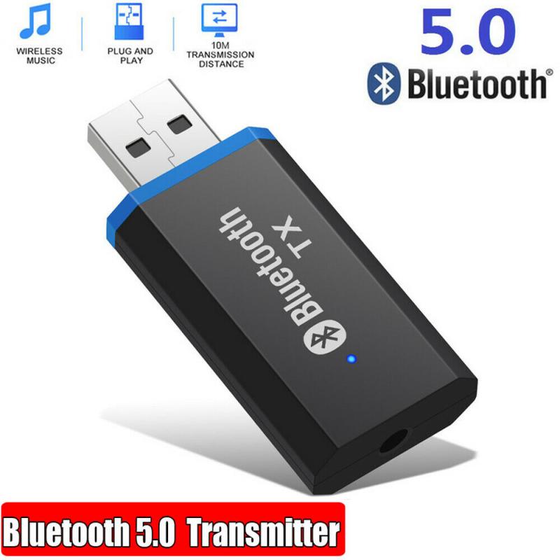 Bluetooth 5.0 2-in-1 Audio Transmitter Receiver Stereo Wireless Audio 3.5mm AUX Jack RCA Adapter TV Computer Speaker Car Adapter: 02