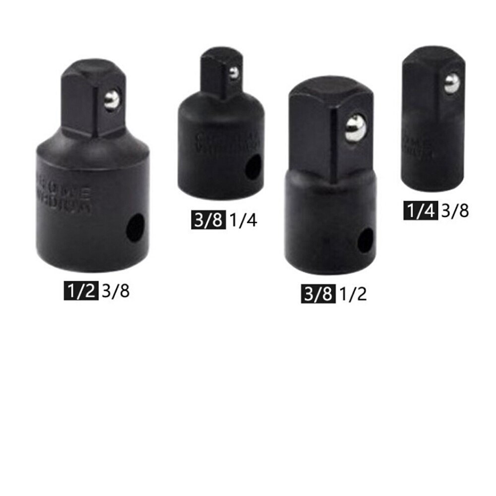 Adaptador de enchufe de unidad, reductor de impacto de aire, artesanal, adaptador de llave de tubo, conjunto de herramientas de mano, 1/4, 3/8, 1/2, 4 Uds.