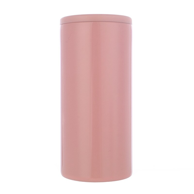 Deouny vinkyl dubbelvägg 12oz burk kall isolering dryck lock vacuum coke rostfritt stål öl champagne kylare barware: Rosa 2