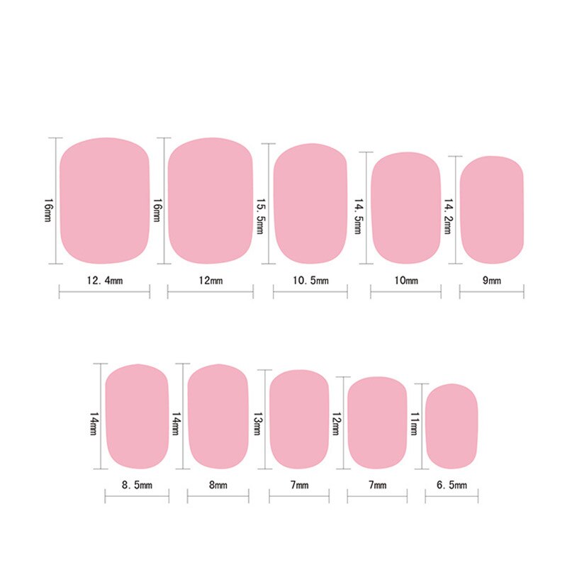 Boîte de faux-ongles courts à pression pour enfants, couverture complète, style différent avec un motif, 24 pièces/boîte, avec colle