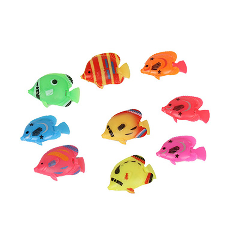 1pc naturtro kunstige plastik, bevægende flydende fisk, ornamentdekorationer til akvarie akvarium (tilfældig farve og mønster)