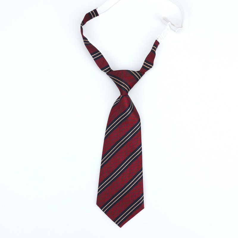 Lazy JK Ties Boys Striped Neck Tie Girls Japanese Style for School Uniform Cute Necktie Solid Casual Childs Accessories Ties: Gold