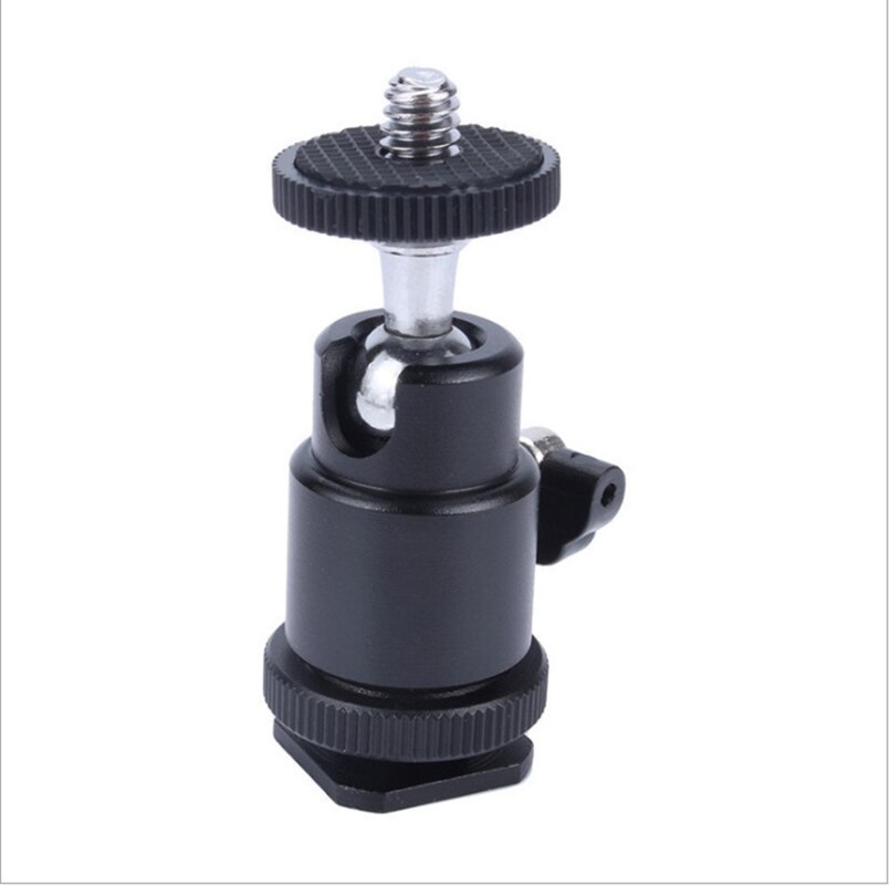 Mini Ball Head Shoe Adapter 1/4 Mount Schroef Voor Dslr Camera Led Video Camera Statief 360 Graden Dslr camera Accessoires