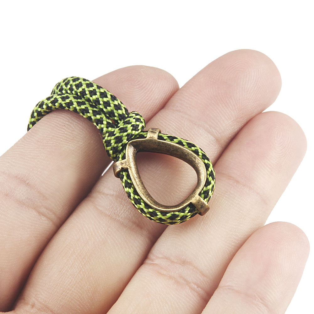 Accesorios Paracord anillo cuentas de latón llavero llaveros de cobre cuerda DIY