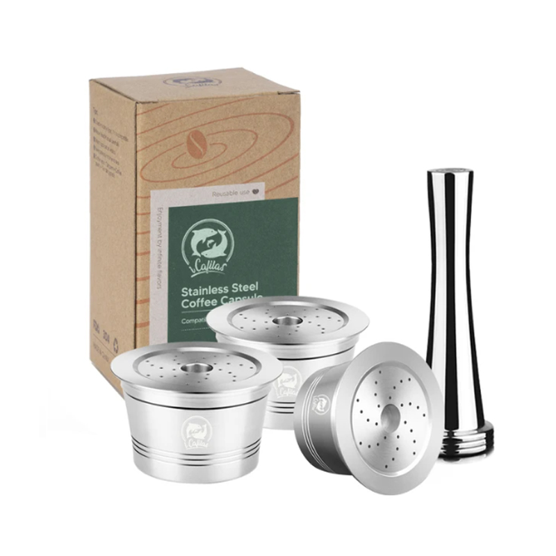 Reusable Coffee Filter Capsule for Caffitaly S21 Machine Refillable Plastic Stainless Steel Coffee Pods Fit 3 Corações Cafeteira: MULTI