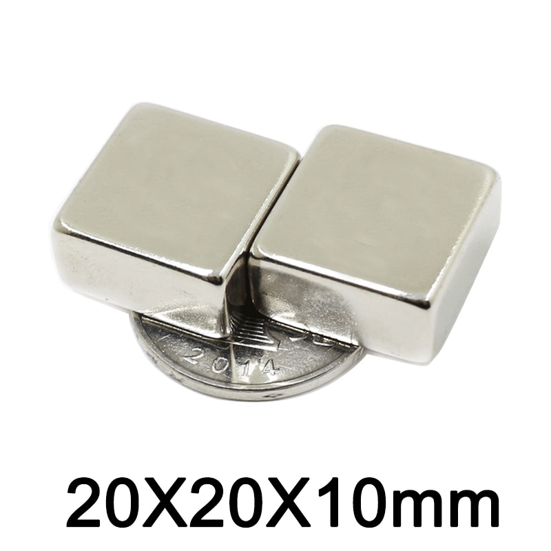 1/3/5pcs 20x20x10mm N35 Super Sterke Krachtige Neodymium Magneten NdFeB magneet block Cuboid 20*20*10mm Zeldzame aarde magneet