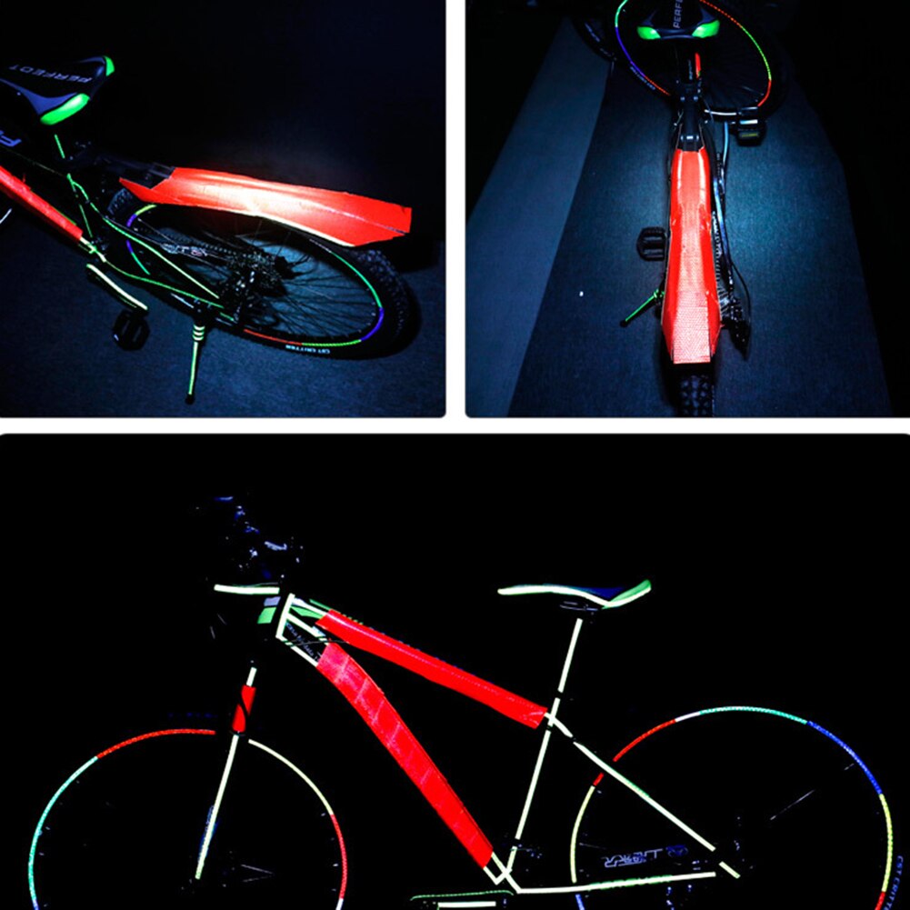 Fiets Lichaam Reflecterende Stickers Nacht Rijden Veiligheid Waterdichte Waarschuwing Tape Strip Sticker Outdoor Sport Reflecterende Waarschuwing Tape
