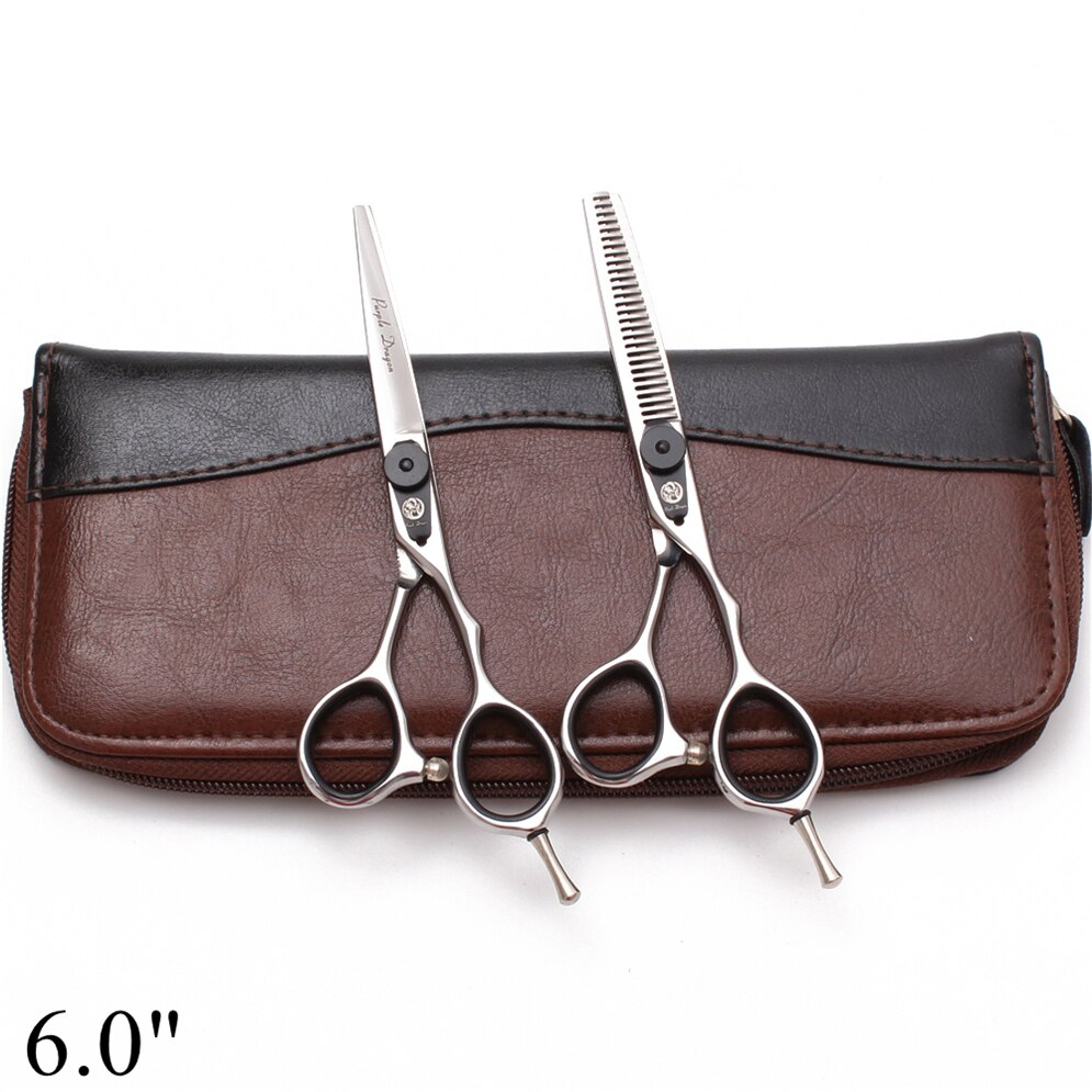 Purple Dragon 5.5 "6" JP 4440 ciseaux amincissants, ciseaux pour couper les cheveux, repose-doigt, Z9015: Z9015 Yin D 6YY