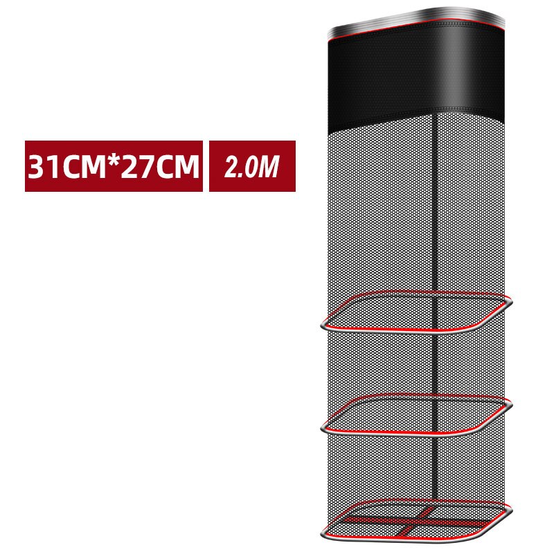 Vis Kooi Gelijmd Vierkante Netto Kooi Outdoor Draagbare Visnet Kooi Vis Tas Sneldrogende Vissers Apparatuur X362G: 2M net