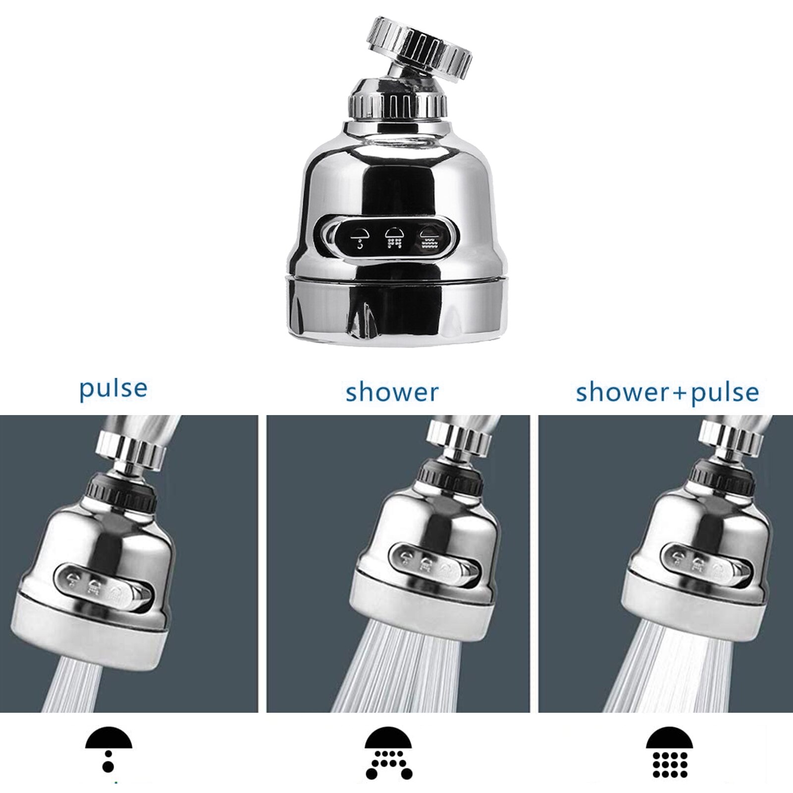 Kuchnia kran aerator 360 ° obrotowy zgięty woda perlator dyfuzor robić napowietrzacza filtr dyszy kranowej dysza prysznicowa złącze kranu