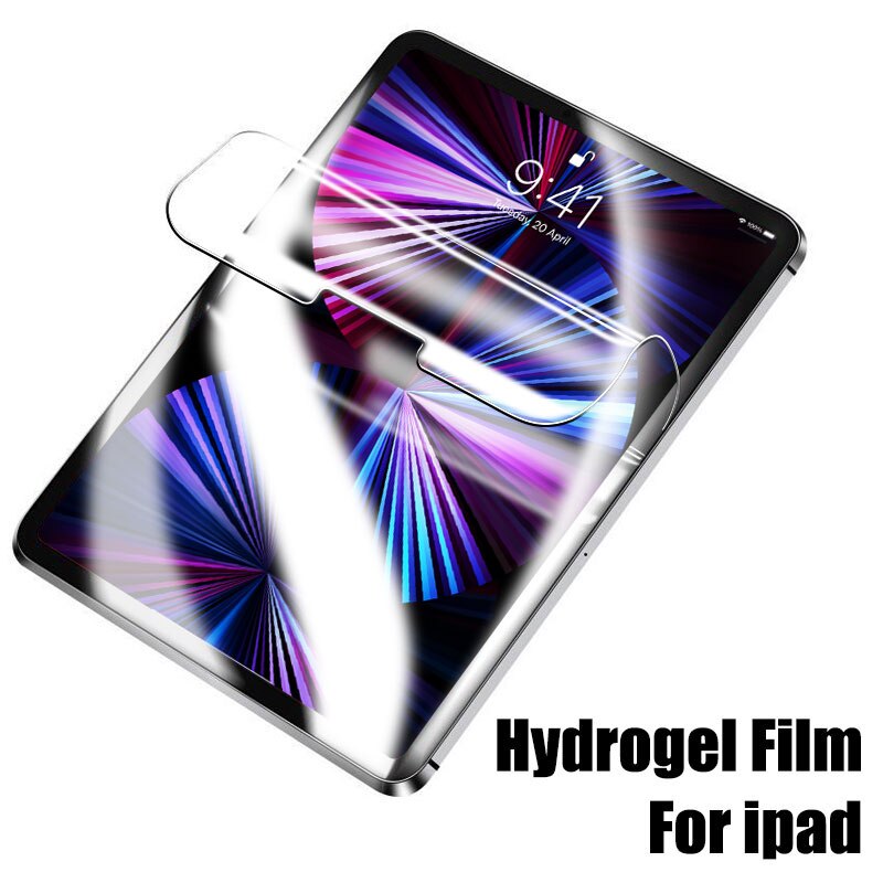 2 sztuk hydrożel Film dla Ipad Pro 11 12.9 2021 10.2 10.5 ekran Protector dla Ipad Air Mini 6 5 4 2 3 9 8th 7th Gen 2020 bez szkła