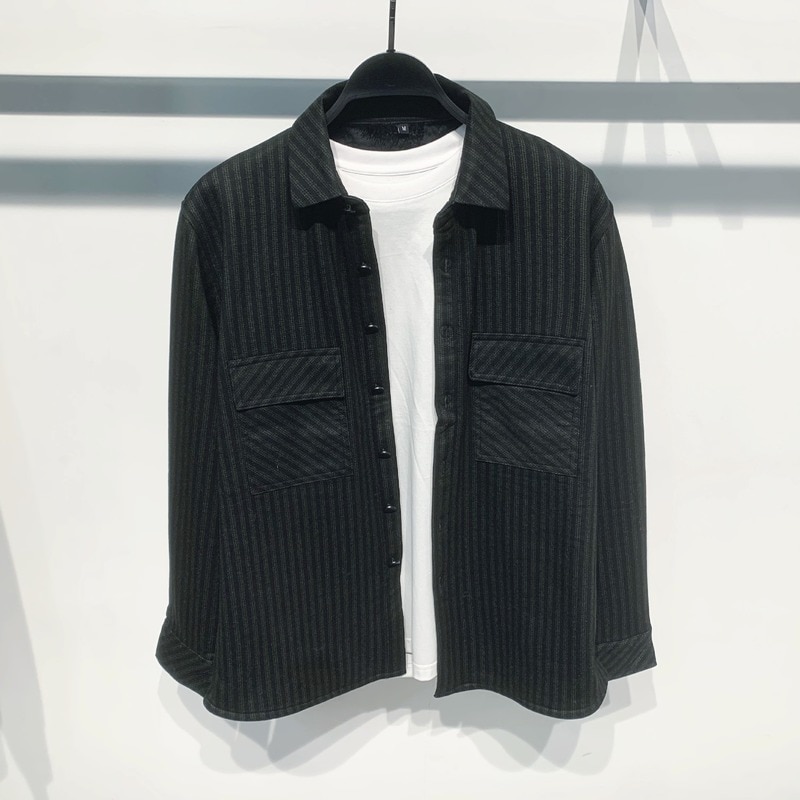 Herenkleding winter plus fluwelen overhemd casual lange mouwen revers gewatteerd overhemd plus size herenkleding