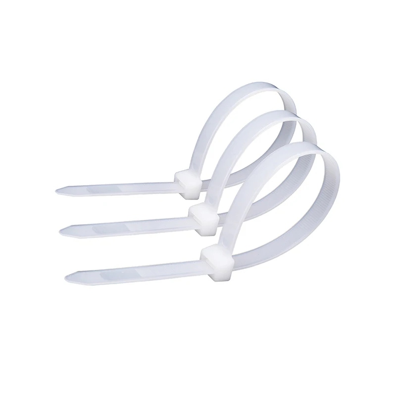 Brida de nailon autoblocante para cables, bridas de plástico Blanco/Negro, resistente a altas temperaturas, 1000 piezas