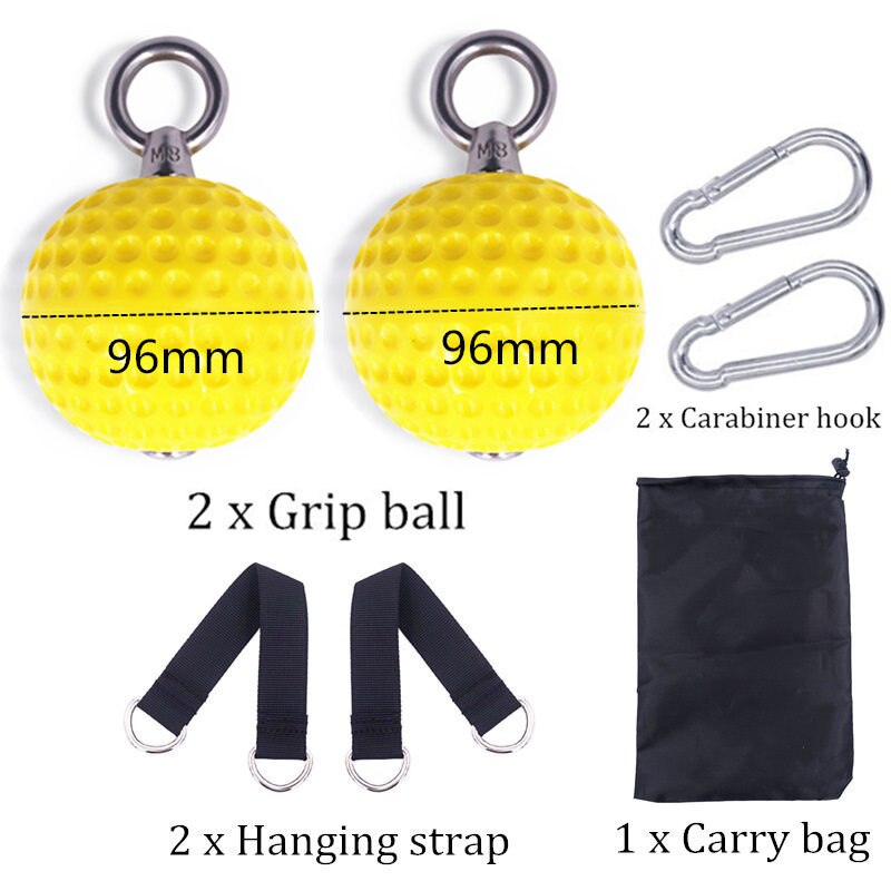 7.2/9.7cm Pull Up Balls Cannonball Grips Finger Trainer Grip Strength Training Arm Muscles Barbells Gym Hand Grip Ball Exerciser: 96mm set