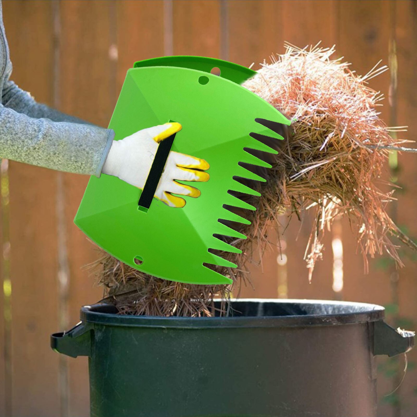 1 Pair Leaf Picking Rake Garden Garbage Cleaner Tools Large Leaf Grabber For Easy To Grab Leaves Debris And Body Protection