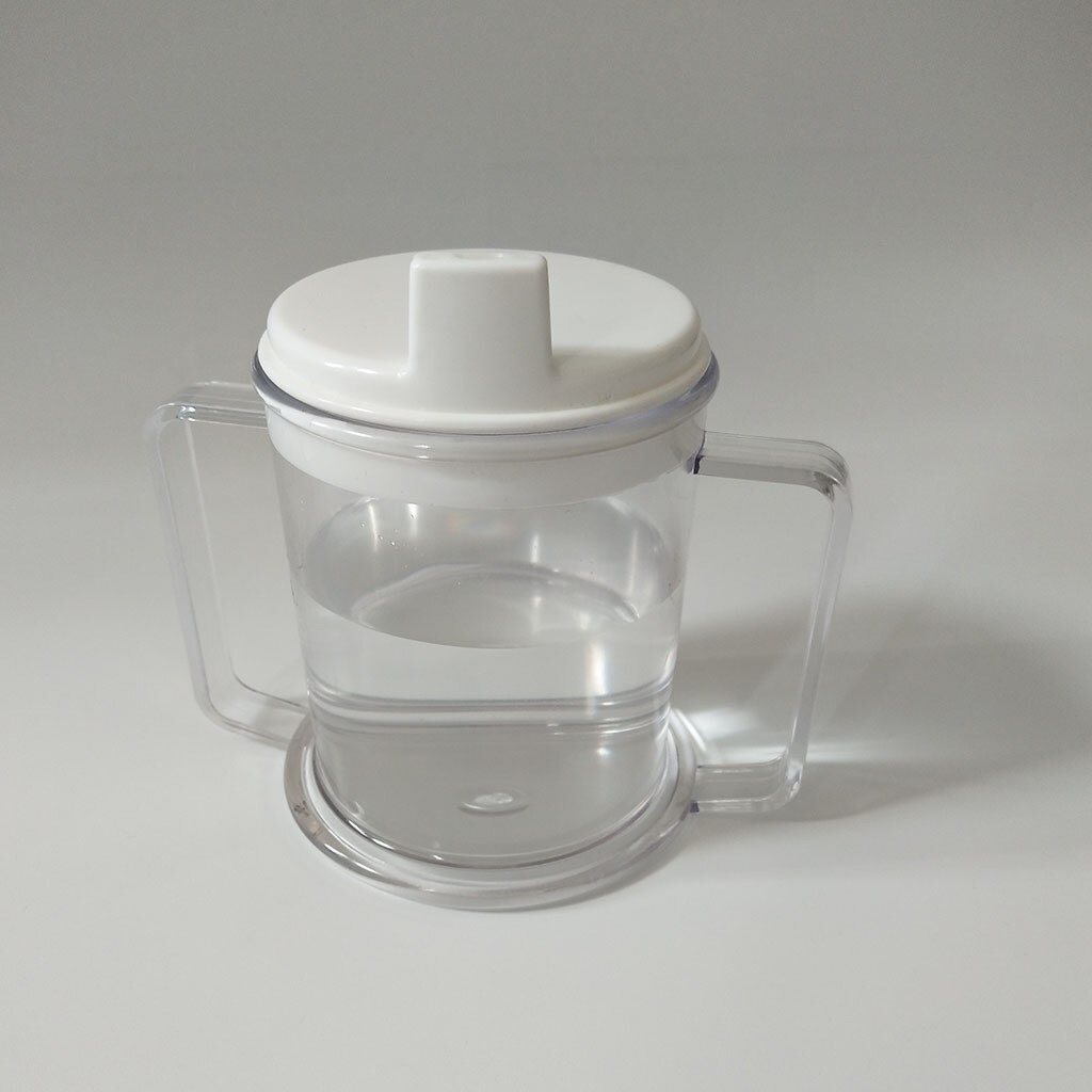 Accessori per bicchieri tazza da tè tazza anti-trabocco tazza da becco d'anatra con manico a due mani anziani tazza per disabili utensili da cucina