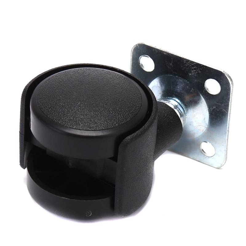 1pcs Hardware Casters For Industrial Furniture 30mm Nylon Wheel Chair Table Castor Replacement Black Swivel Plate Caster