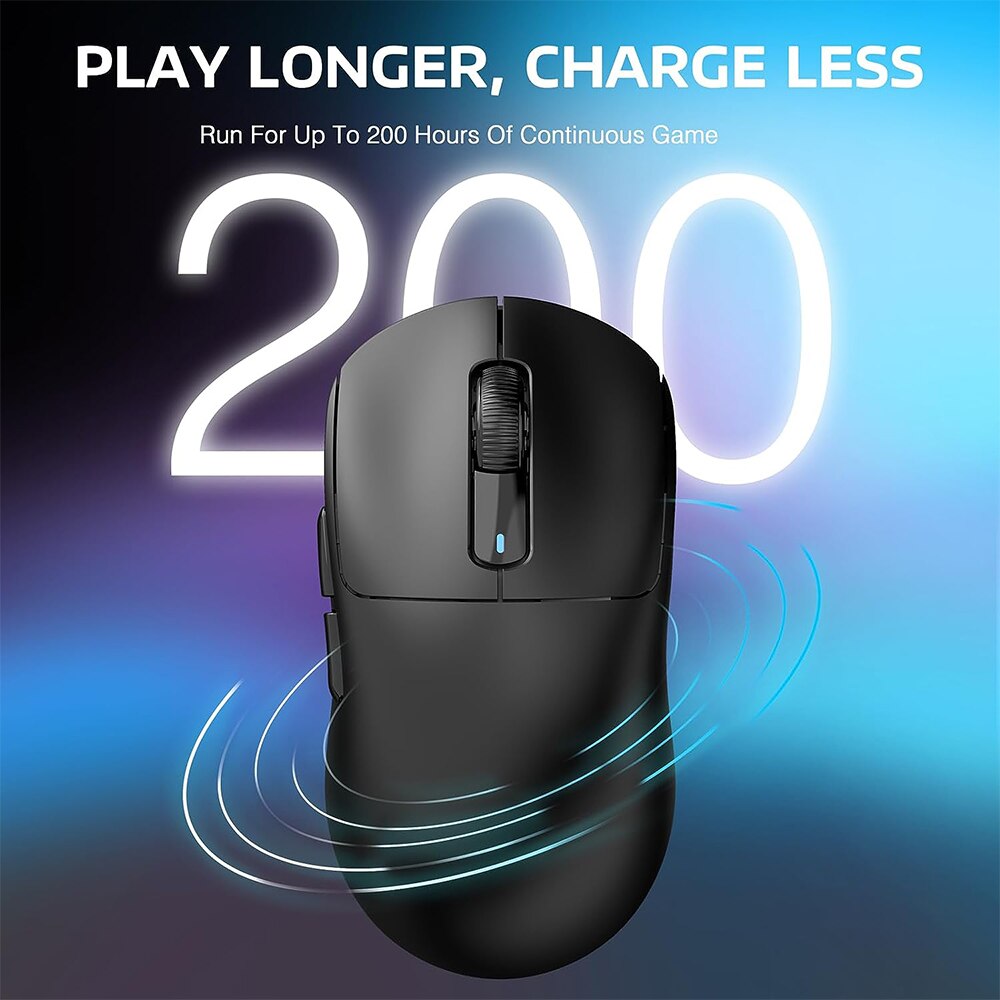Lekka bezprzewodowa mysz do gier X3 z 3 trybami 2.4G USB-C Przewodowy czujnik optyczny Bluetooth 26K DPI PAW3395 do komputera PC/laptopa/Win/Mac