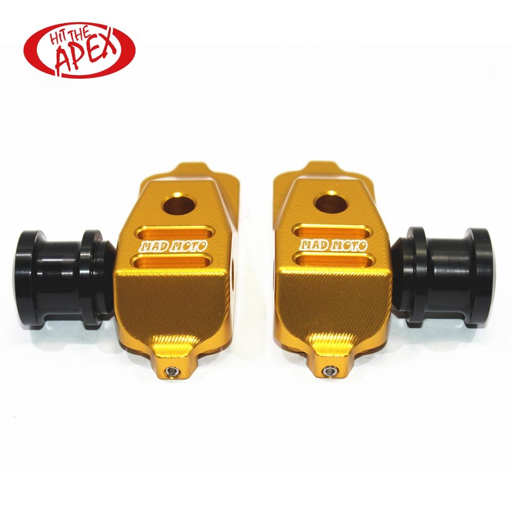 Motorfiets Achterbrug Spool Adapters Voor CBR500R / CB500X / CB500F Cnc Sliders Bobbin Paddock Stand Mount: Goud