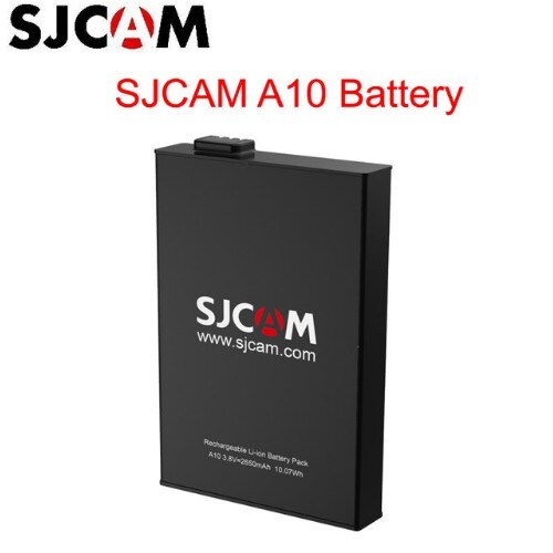 100%  originale sjcam  a10 2650 mah backup genopladeligt li-on batteri og opladertilbehør til sjcam  a10 wifi sportskamera dv: Batteri 1 stk