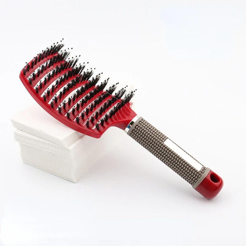 1 Uds. Cepillo de pelo Original, peine mágico para el cabello, cepillo para desenredar el cabello, peine para masaje de piojos, salón de peluquería enredado para mujeres: Naranja