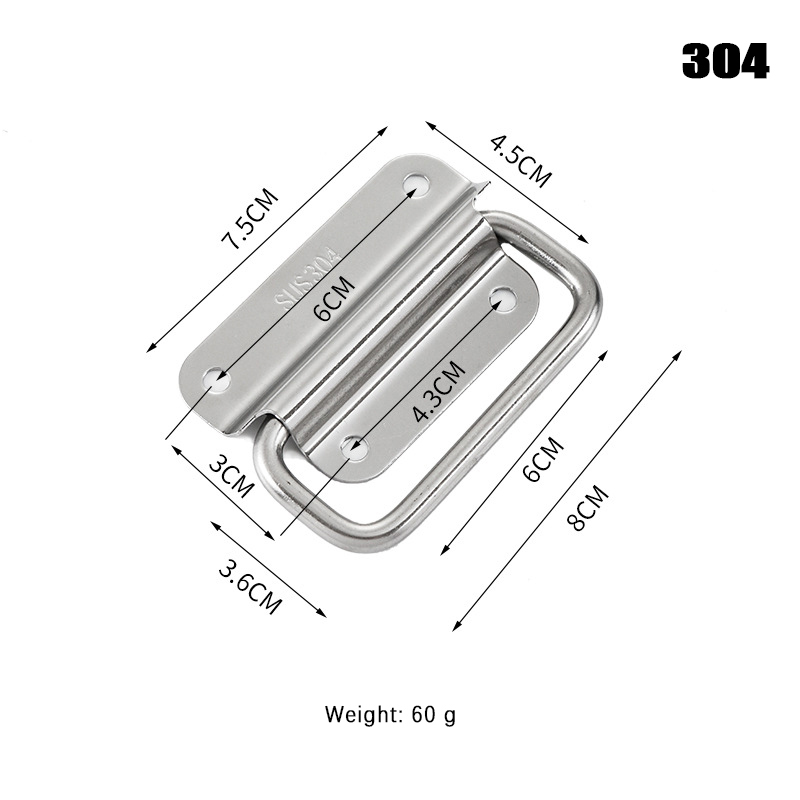 1Pc Schrank Flight Case Solide Möbel Hardware Klapp Griff Für Werkzeug Box Edelstahl Schublade Kleiderschrank Einfache Installation: WHITE