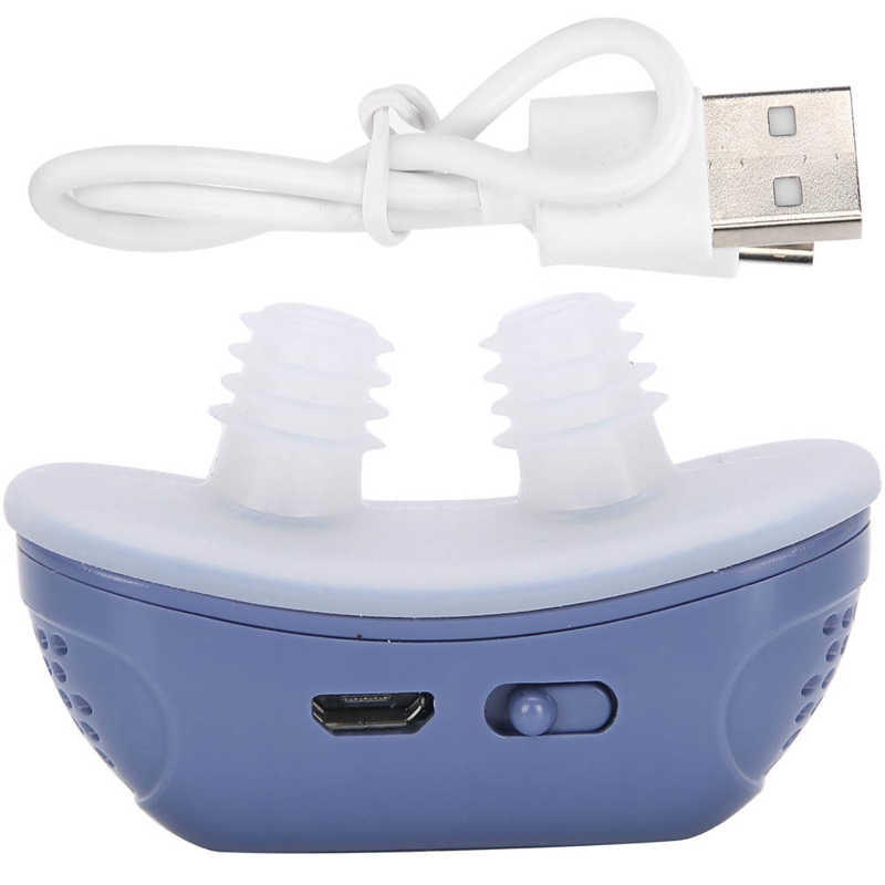 Slaap Snurken Elektrische Anti Snurken Apparaat Usb Huishoudelijke Unisex Draagbare Snore Stopper Voor Slaap Helpen Slapeloosheid Gezondheid: Blauw