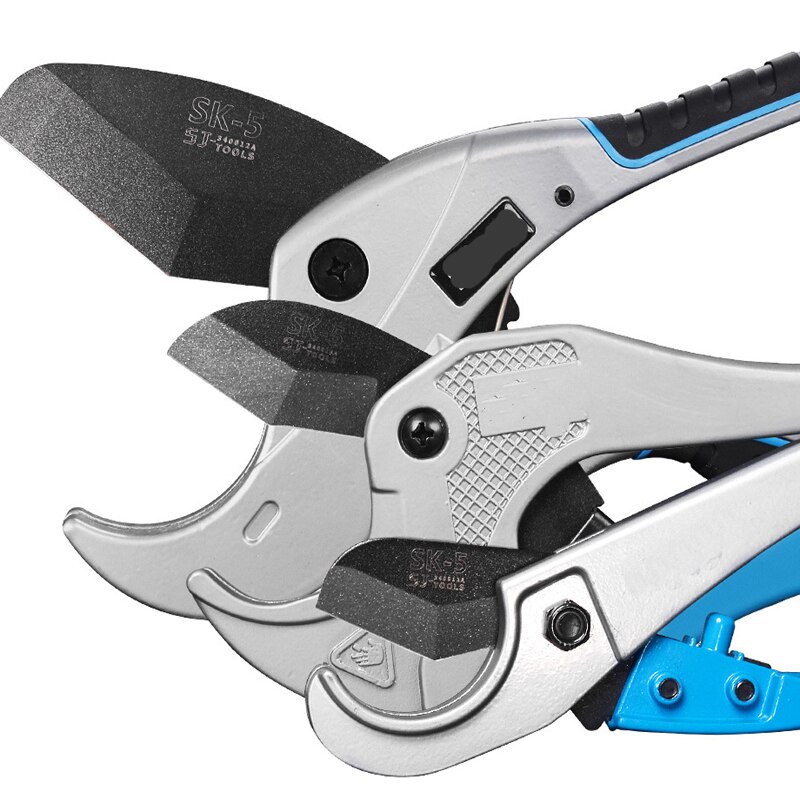 LTZFTL PVC Pipe Cutter 36mm 42mm 64mm Aluminum Alloy Body Ratchet Scissors Tube Cutter PVC/PU/PP/PE Hose Cutting Hand Tools