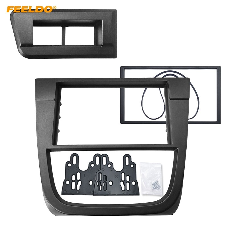 Feeldo Auto 2DIN Radio Fascia Frame Voor Volkswagen Gol G5/Voyage/Saveiro Stereo Dash Panel Plate Frame Installatie mount Kit