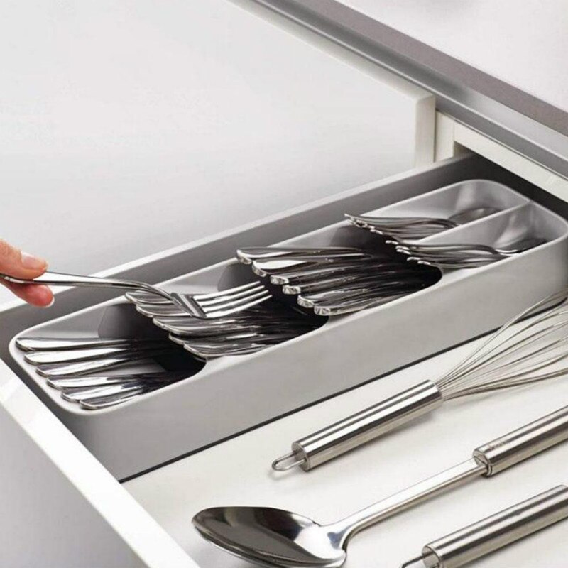 arrvial Tray Insert Cutlery Spoon Utensil Divider Organizer Kitchen Drawer Compact