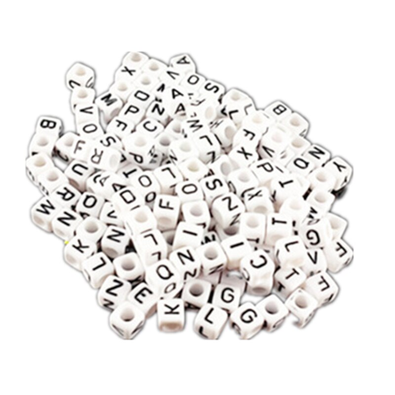 Mixed Letter Acrylic Beads Alphabet Loose Spacer Beads Jewelry Making Handmade Diy Bracelet Necklace Arts and Crafts for Kids: 100 pieces5