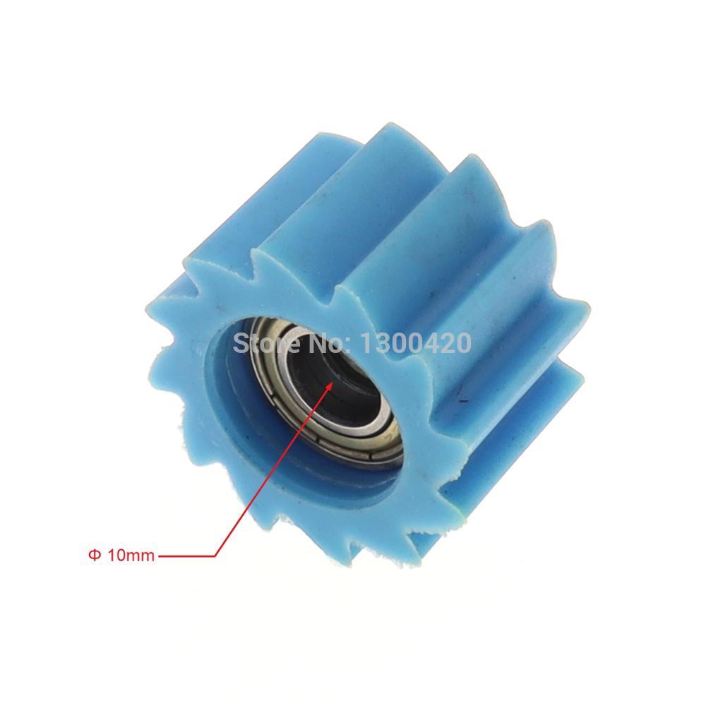 Roue dentelée de tendeur de pignon de Guide de chaîne de 8mm 10mm pour la moto de vélo de fosse de saleté: Light Blue 10mm
