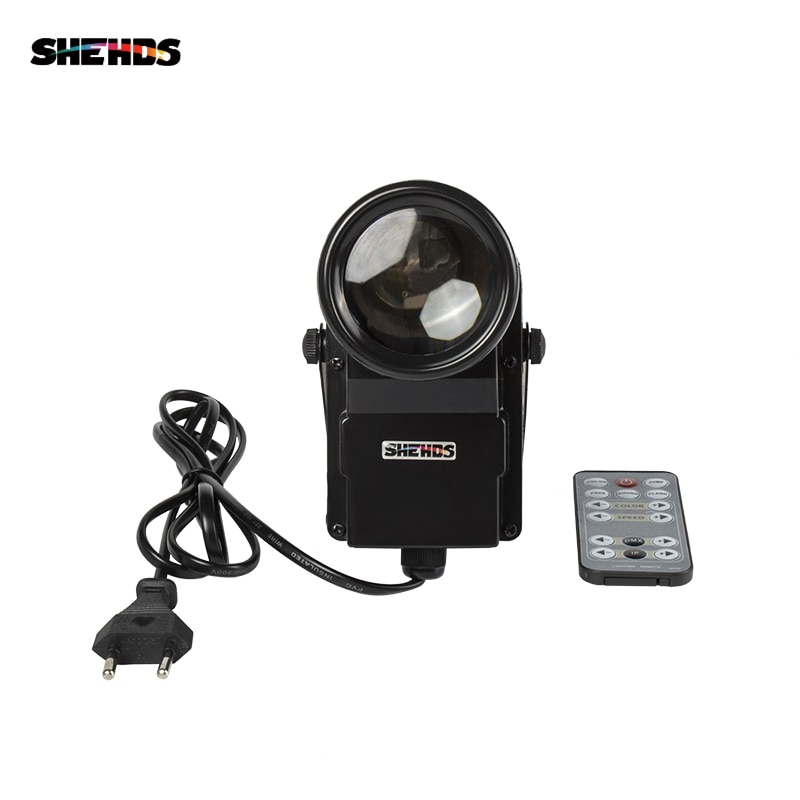 Hurtig gratis skib trådløs fjernbetjening mini led spotlight 10w 4 i 1 led pinspot beam lys til spejlkugle til disco dj fest