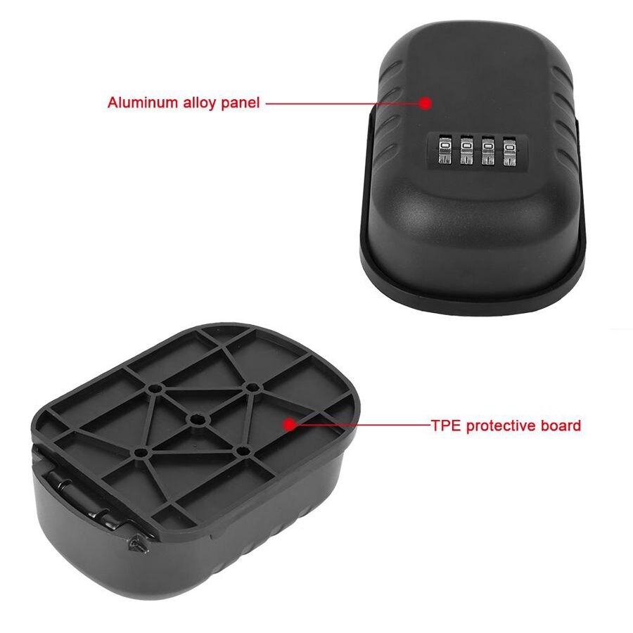 Wall-Mounted Security Password Storage Box Anti-Theft Organizer for Key ID Cards