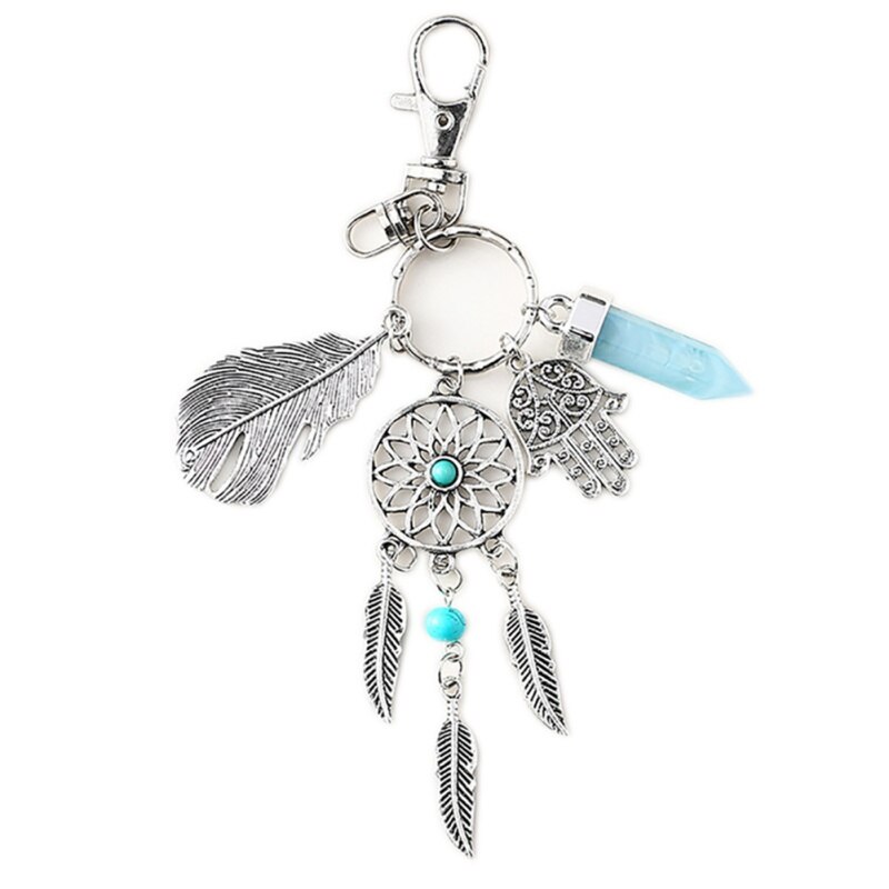 handgefertigt Traum Fänger Keychain Wohnkultur Windspiele Auto Anhänger Zauberstab Hängende Dekoration Zimmer Dekor: B