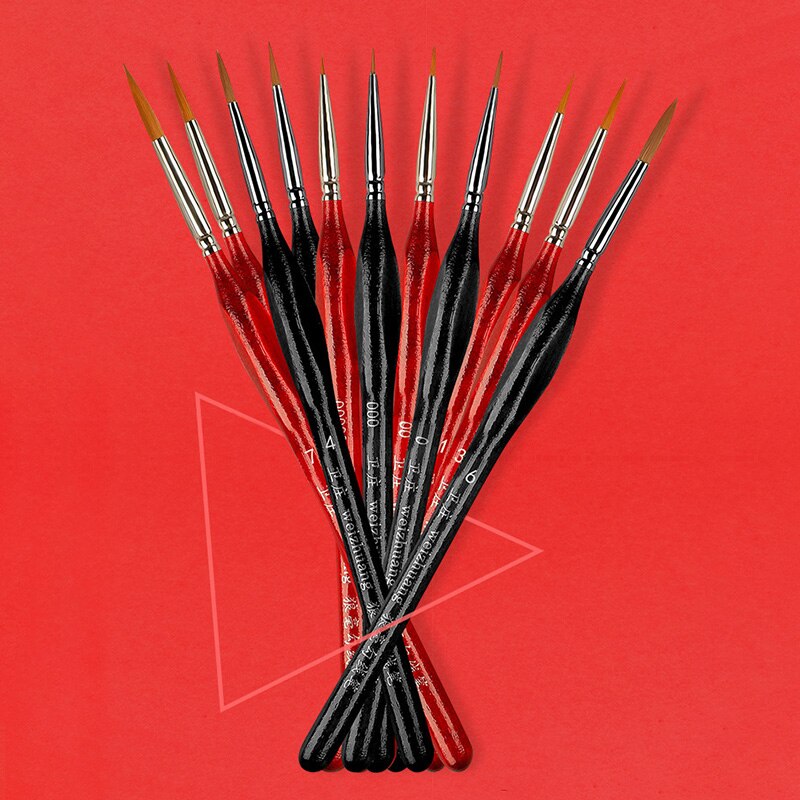 1 conjunto vermelho/preto multiuso de madeira pintura a óleo canetas números pincéis esboço caneta pintura suprimentos acessórios artísticos