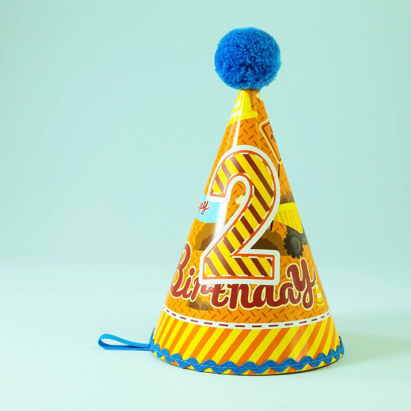 Happy birthday feesthoed met cijfers  (10 stuks/lot met cijfers van 1 to 10)