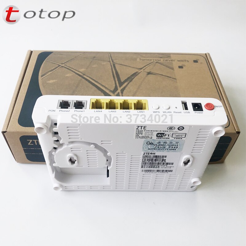 ZTE ZXA10 F460 EPON ONU 4LAN+2VOICE POTS+WIFI+USB