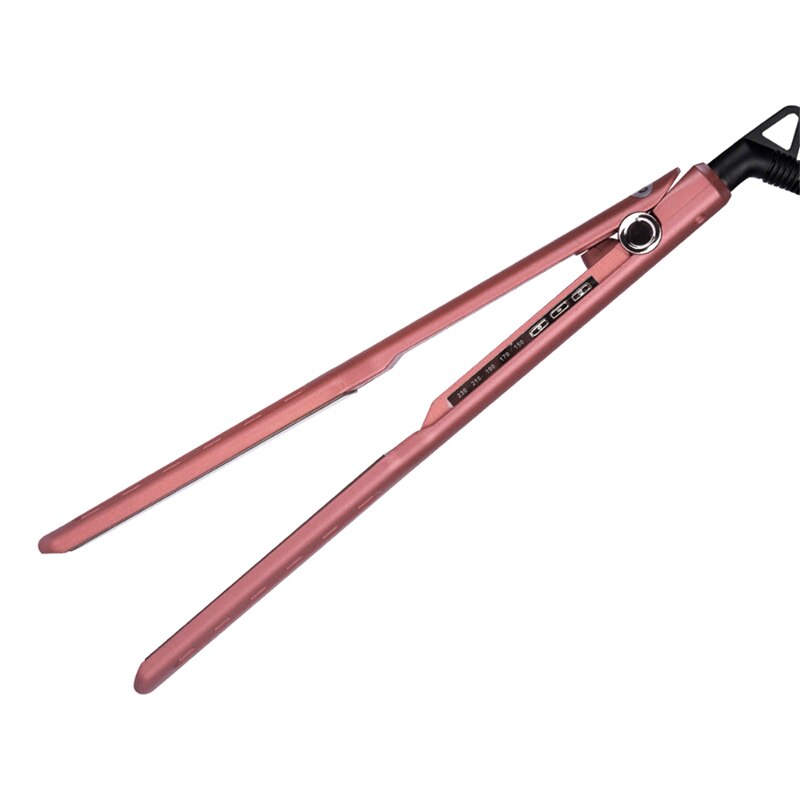 Fer à lisser en alliage de titane, plat, à température réglable, chauffage rapide, large plaque, cheveux secs ou humides