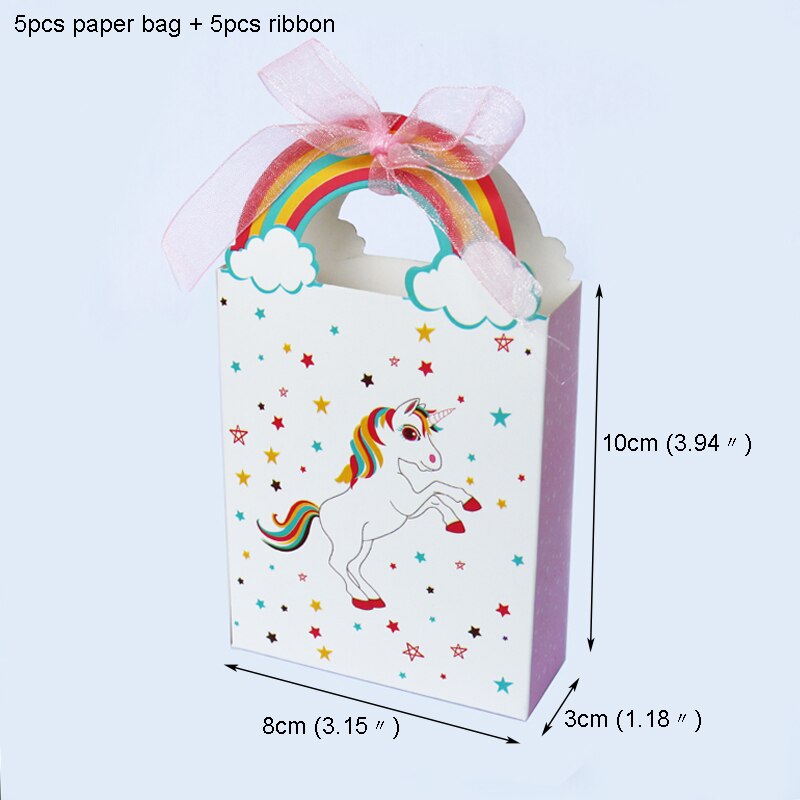 5pcs Office Organizer Unicorn Paper Box Multi-function Stationery Container Paper Bag Office School Supplies