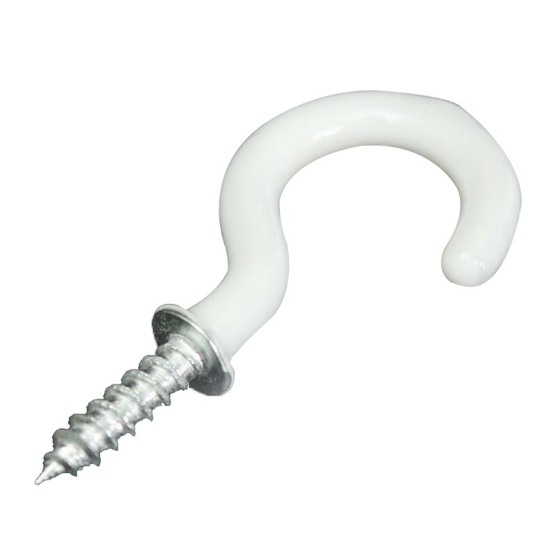 ! 20x Pvc Gecoat Roestvrij Staal Schroef In Cup Haken Ring Plant Sieraden Hanger Holder Dining Bar Tool S: Default Title