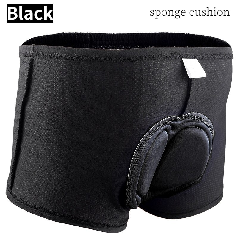 Cycling Underwear Upgrade 5D Padded Cycling Shorts Shockproof MTB Bicycle Shorts Road Bike Shorts: sponge black / L