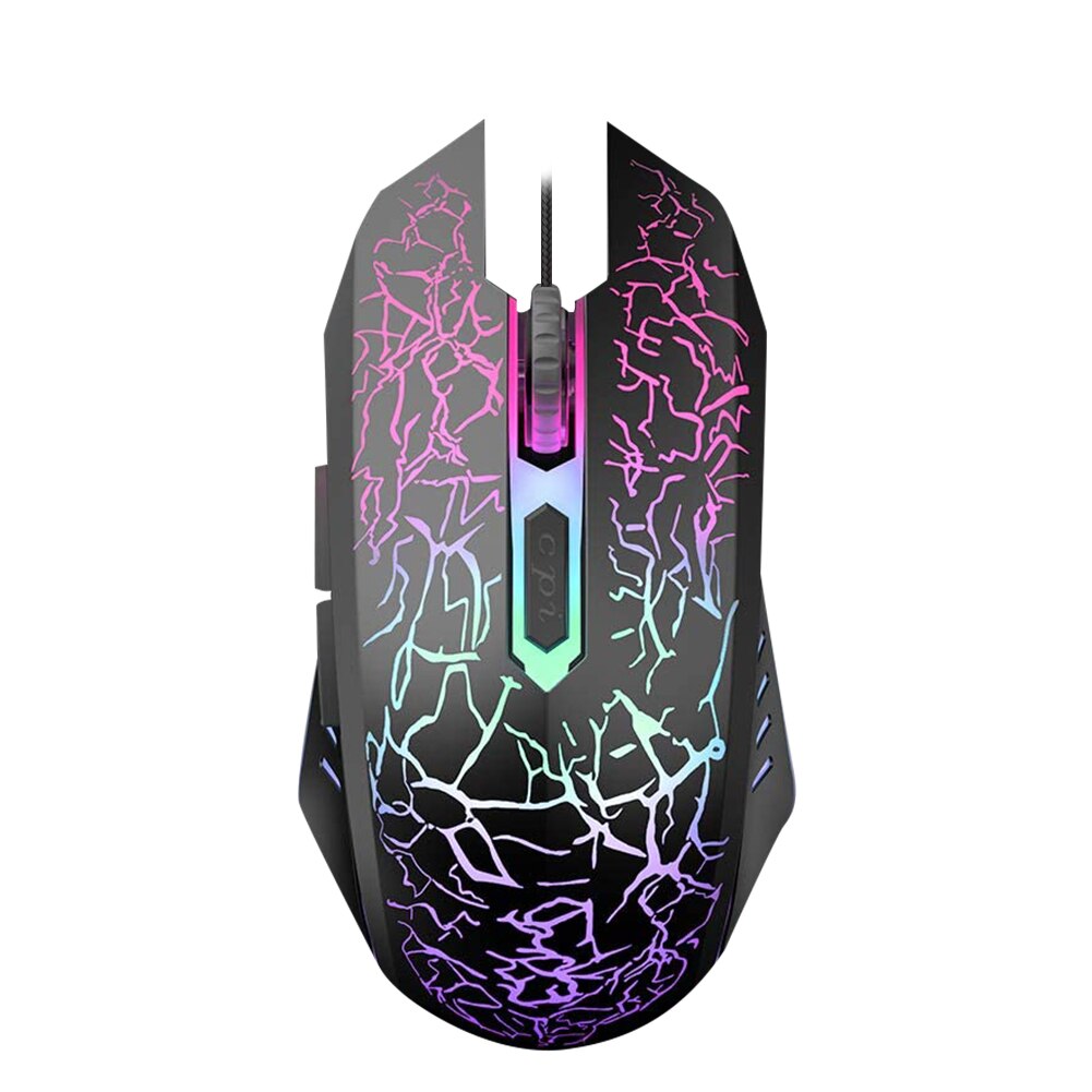 Led Backlit Gamer 2400 Dpi 6 Button Muizen Laptop Computer Ergonomische Muizen Stille Usb Wired Gaming Mouse