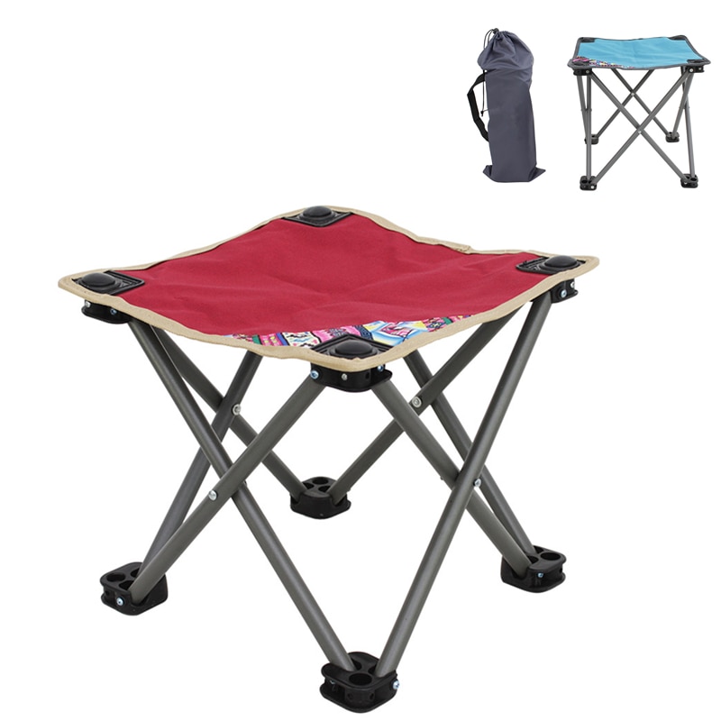 Udendørs bærbar letvægtsstol camping picnic fiskeri foldestol oxford stof foldbar stol holdbart tilbehør