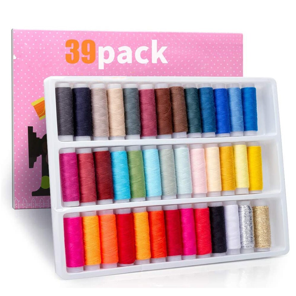 Fil à coudre en Polyester, 39 pièces/lot, pour Quilting, broderie, Machine, bobines, accessoires de couture à la main: Default Title