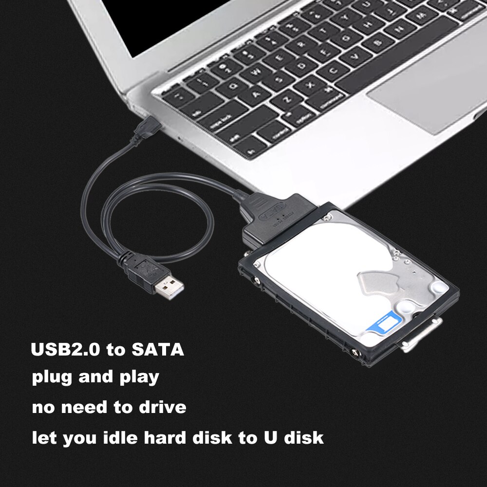 USB 2.0 to SATA Converter Adapter Cable For 2.5 SATA HDD Hard Drive Disk PC Desktop Laptop Computer Hard Driver Connection Cable