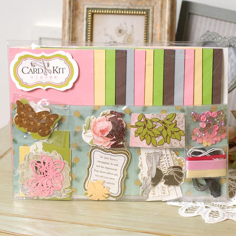 1 Set Of Handmade Material Pack Diy Handmade Greeting Card Making Supplies Kit Handmade Material Pack