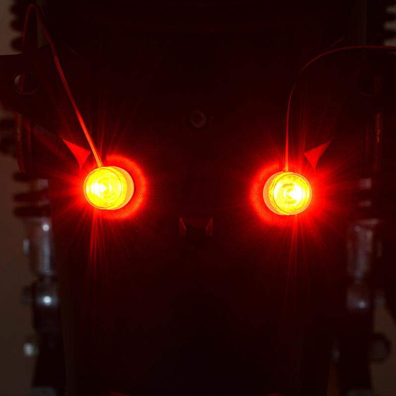 Adeeing 12v-85v motorcykel elektriske farver farverige lyse baglygter lyse led blinkende lys bremselys advarselslys  r30: Rød blitz