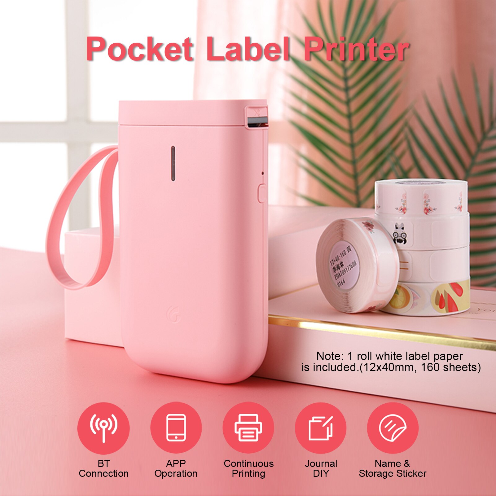 Niimbot D11 Draadloze Label Printer Draagbare Pocket Label Printer Bluetooth Thermische Label Printer Snel Printen Thuisgebruik Kantoor