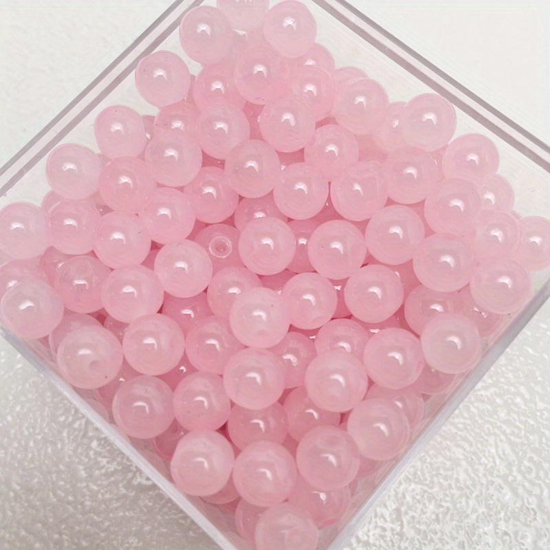 50pcs/8mm Solid Color Glass Beads, Beading & Jewelry Making Essentials Colorful, , Trendy DIY Craft Supplies for Handmade: Blue